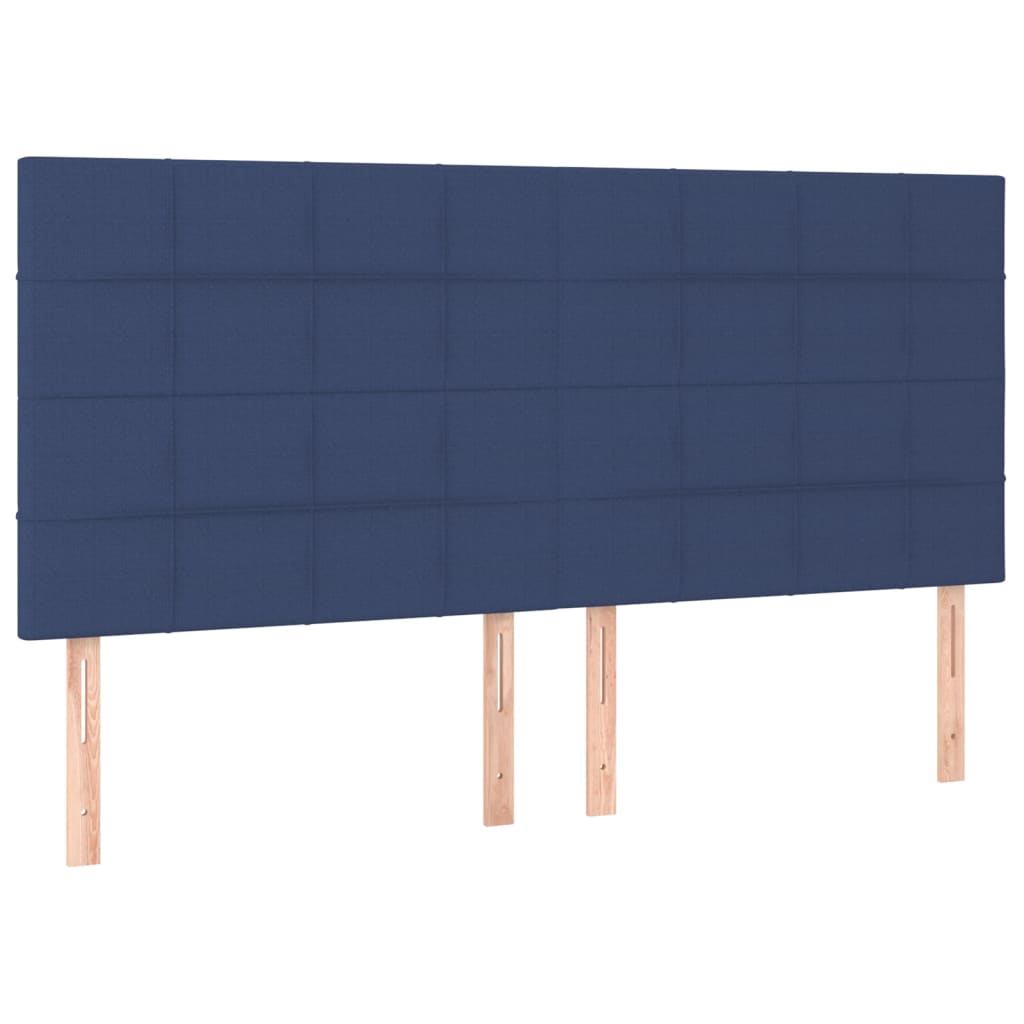 vidaXL Κεφαλάρι Κρεβατιού LED Μπλε 160x5x118/128 εκ. Υφασμάτινο