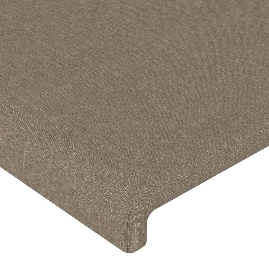 vidaXL Κεφαλάρι Κρεβατιού LED Taupe 93x16x78/88 εκ. Υφασμάτινο