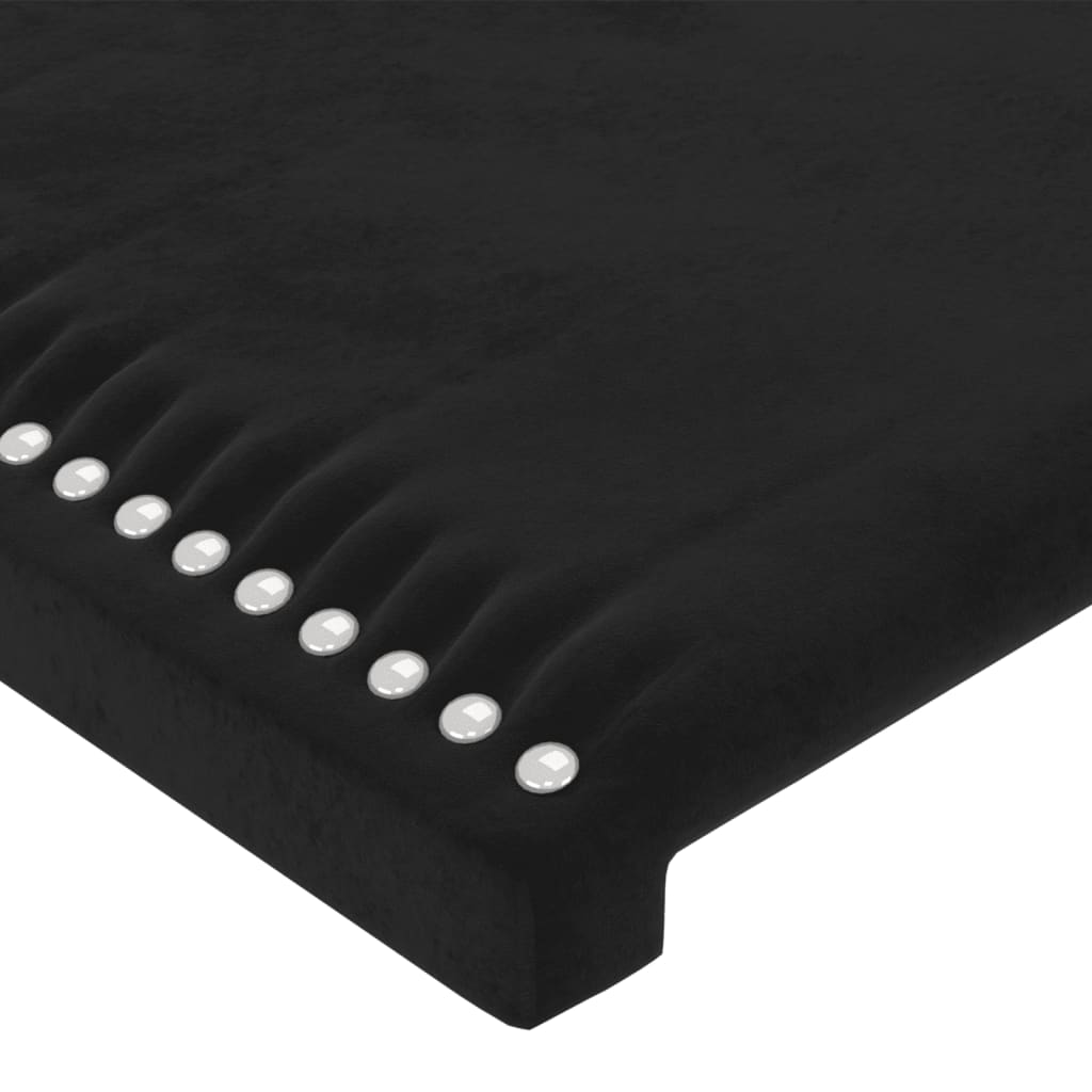 vidaXL Κεφαλάρι Κρεβατιού LED Μαύρο 93x16x78/88 εκ. Βελούδινο