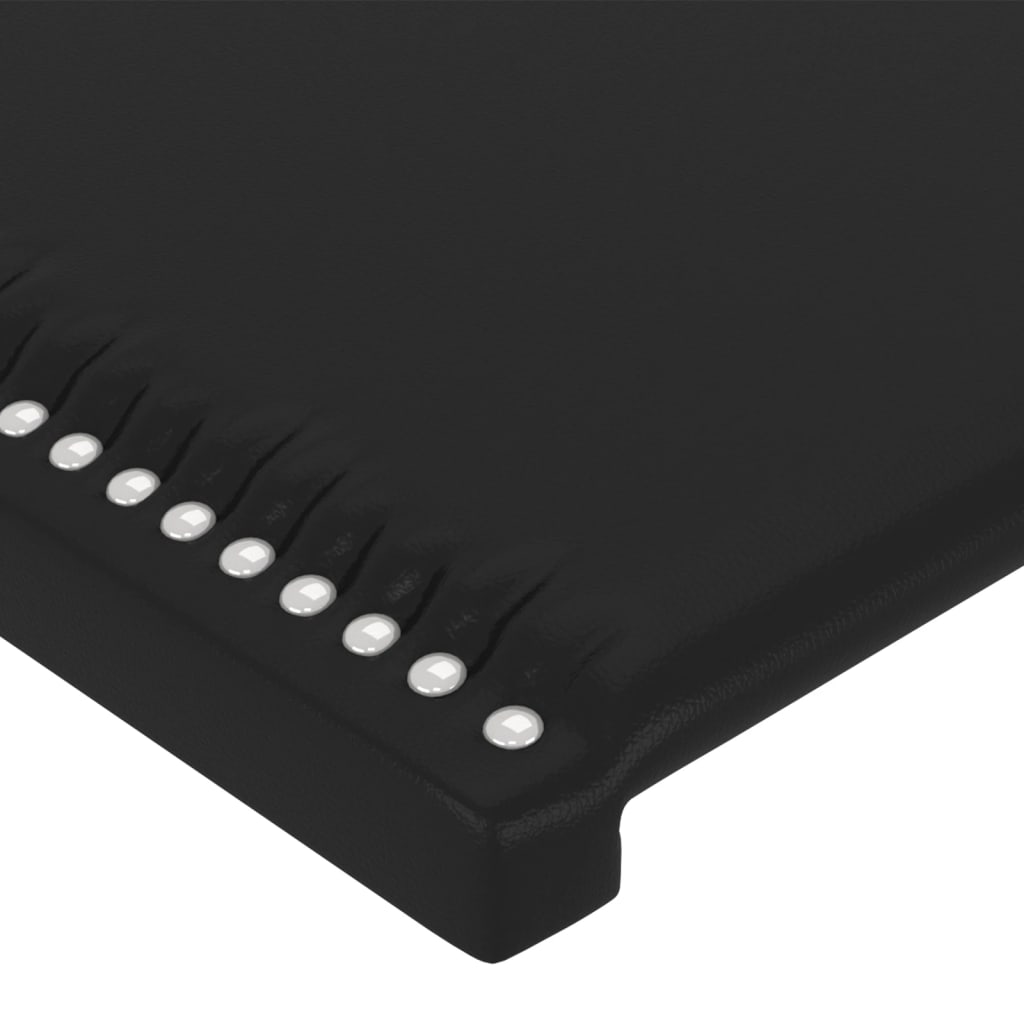 vidaXL Κεφαλάρι Κρεβατιού LED Μαύρο 93x16x78/88 εκ. Συνθετ. Δέρμα