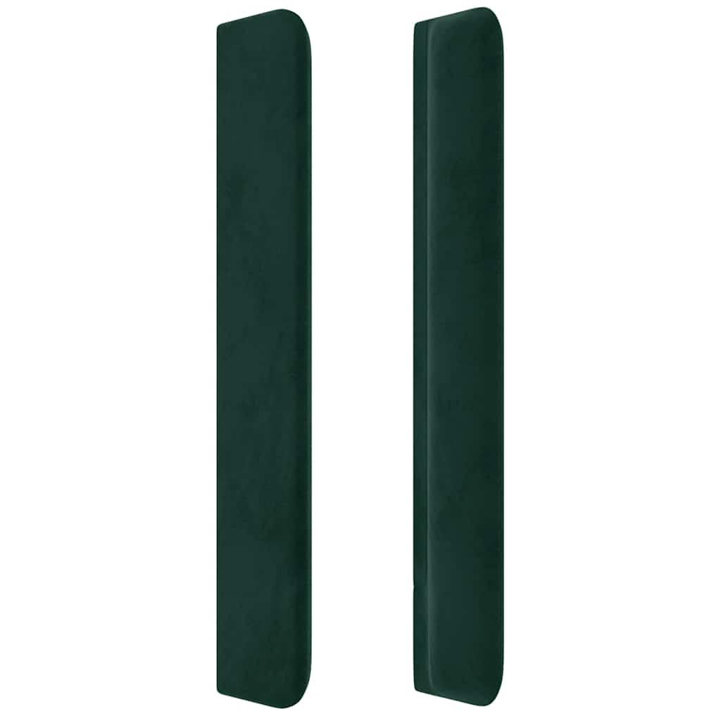 vidaXL Κεφαλάρι Κρεβατιού LED Σκούρο Πράσινο 83x16x118/128 εκ
