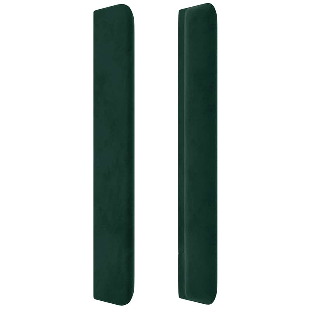 vidaXL Κεφαλάρι Κρεβατιού LED Σκούρο Πράσινο 103x16x118/128 εκ