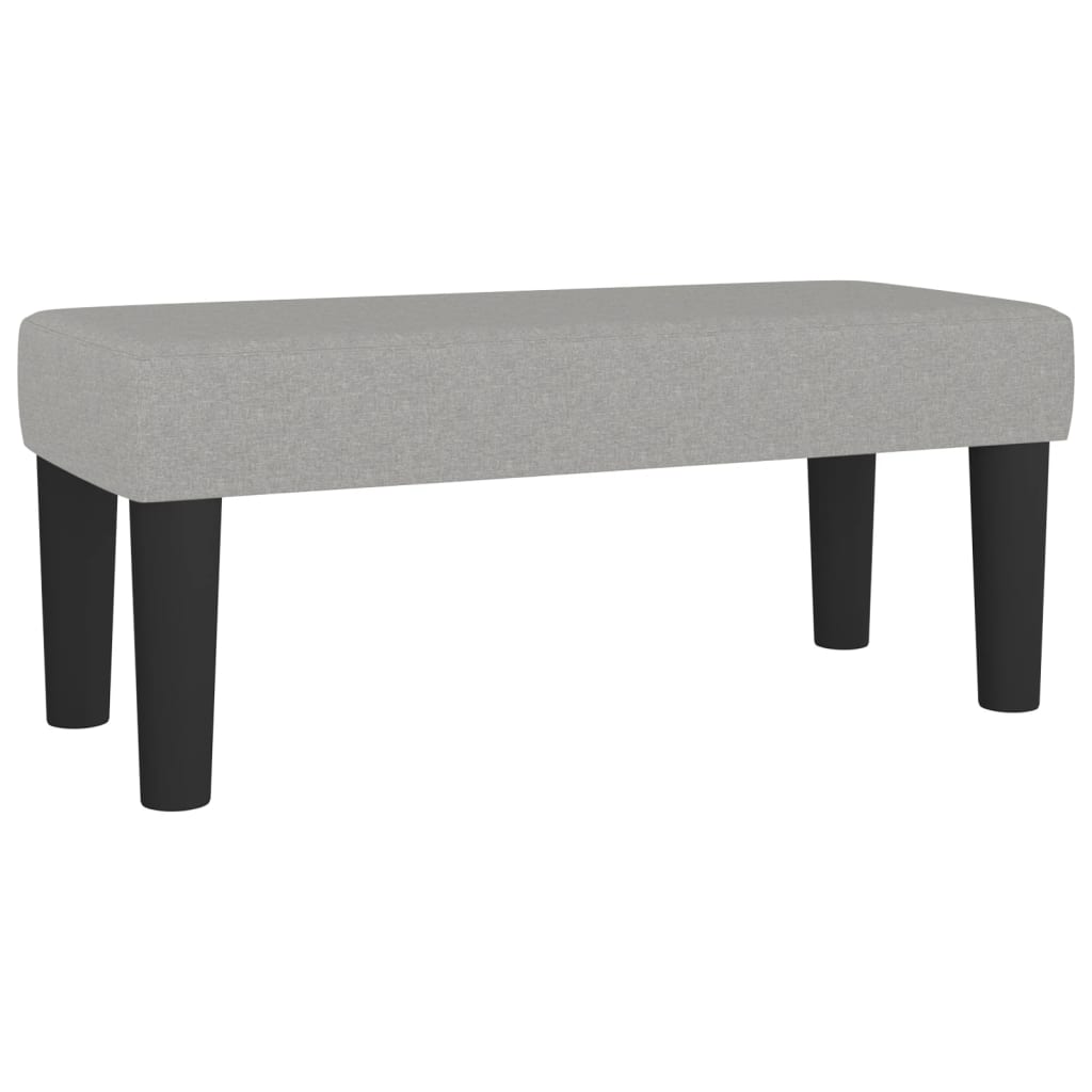 vidaXL Κρεβάτι Boxspring με Στρώμα Ανοιχτό Γκρι 90x190 εκ. Υφασμάτινο