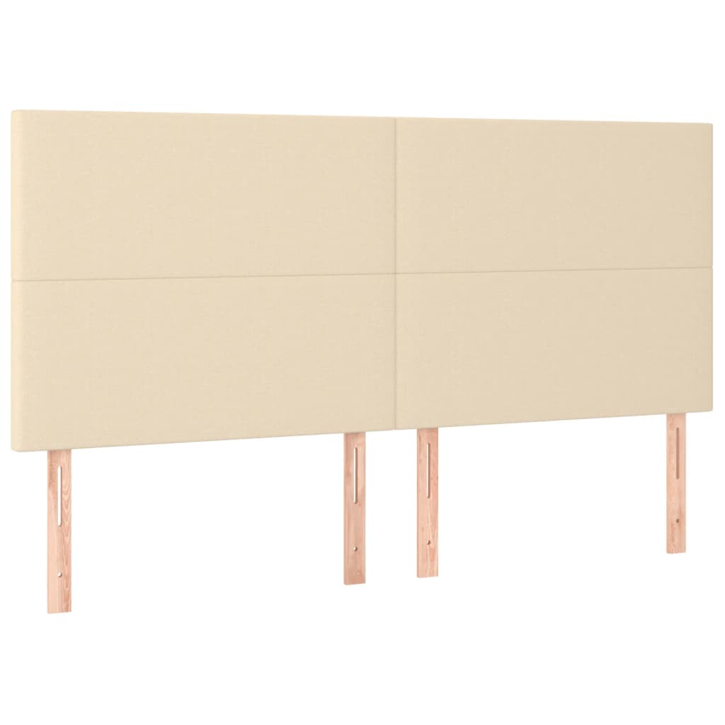 vidaXL Κρεβάτι Boxspring με Στρώμα Κρεμ 180x200 εκ. Υφασμάτινο