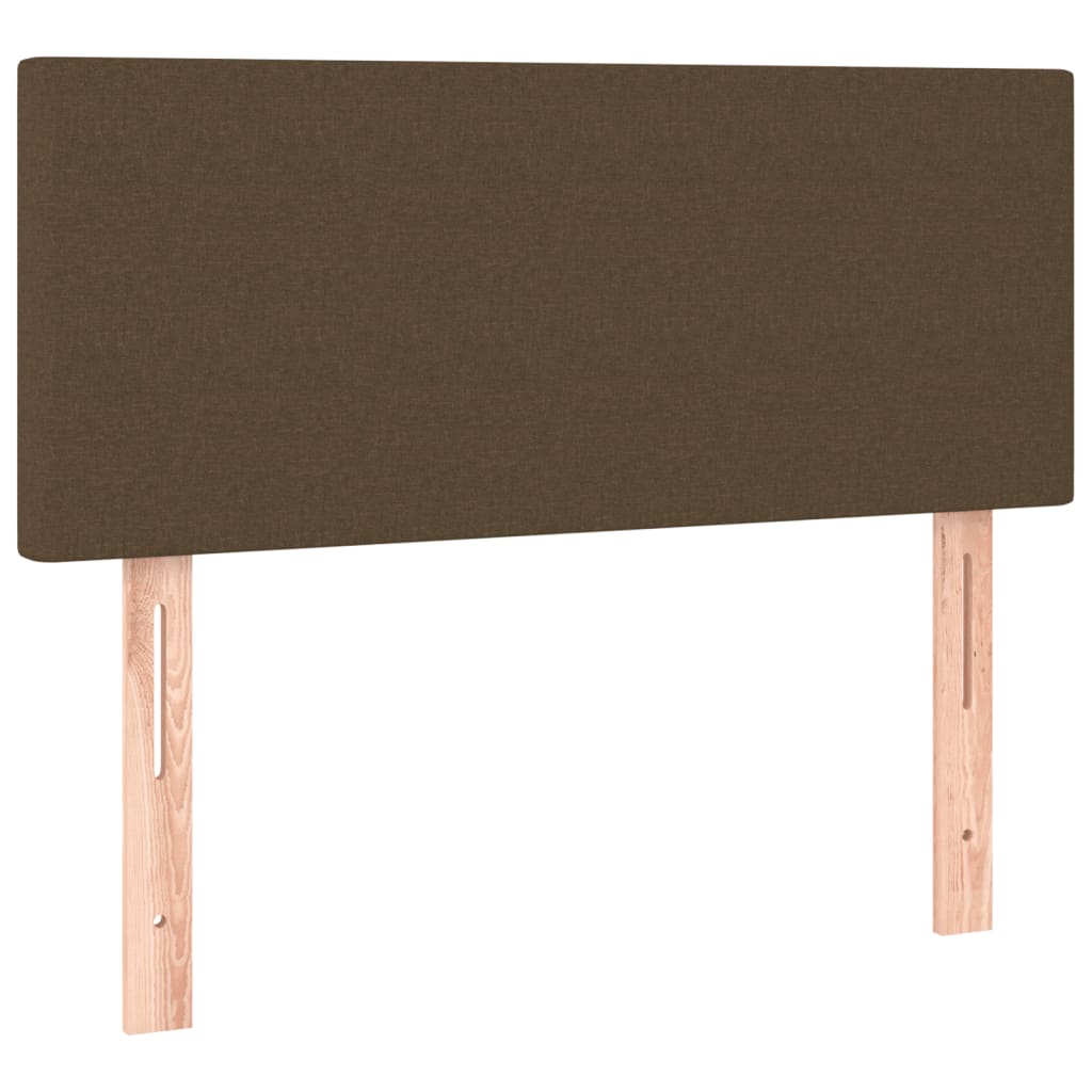 vidaXL Κρεβάτι Boxspring με Στρώμα Σκούρο Καφέ 80x200 εκ. Υφασμάτινο