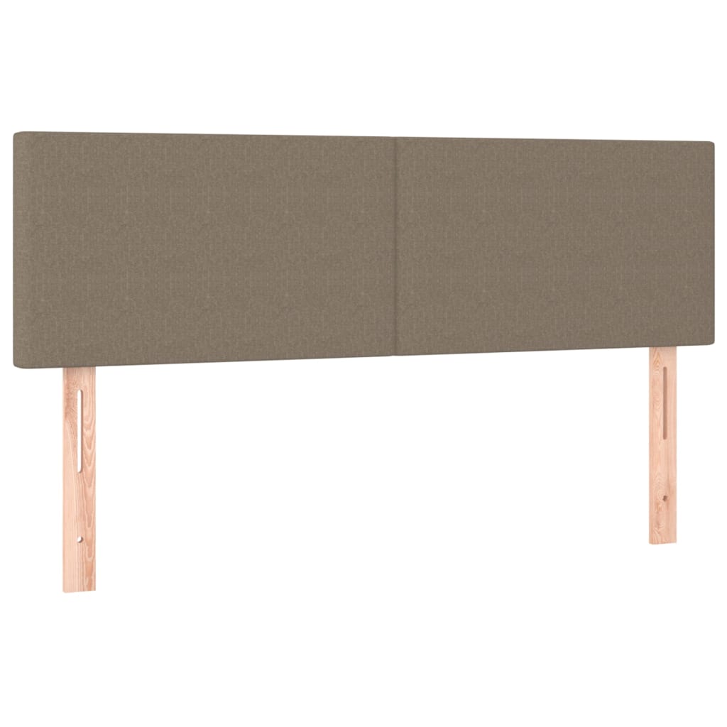 vidaXL Κρεβάτι Boxspring με Στρώμα Taupe 140x190 εκ. Υφασμάτινο