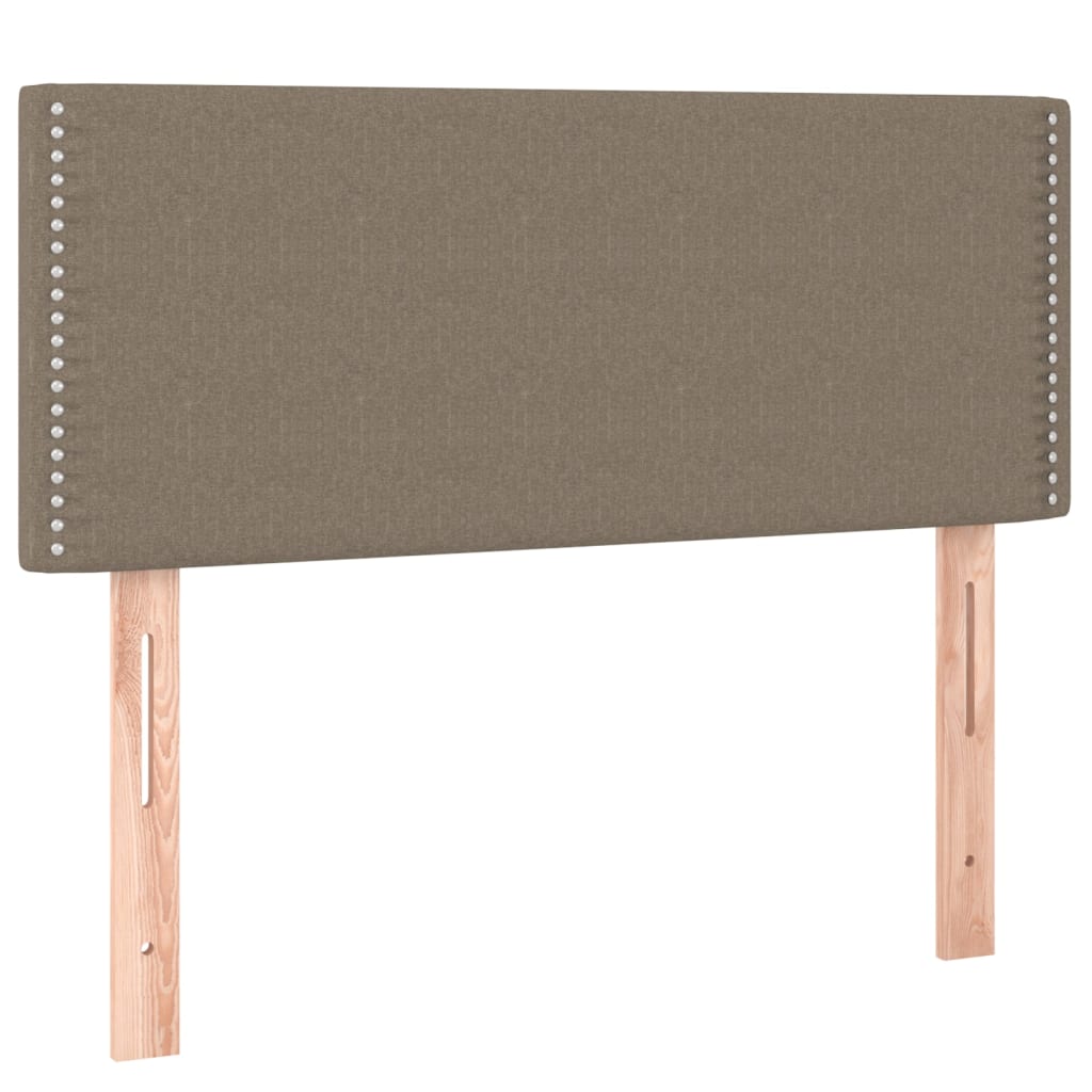 vidaXL Κρεβάτι Boxspring με Στρώμα Taupe 90x200 εκ. Υφασμάτινο