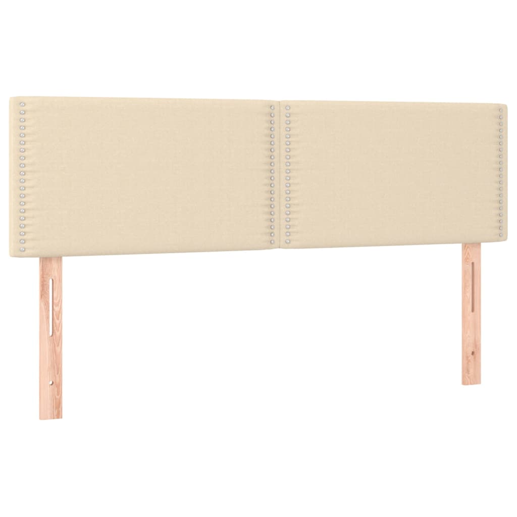 vidaXL Κρεβάτι Boxspring με Στρώμα Κρεμ 140x200 εκ. Υφασμάτινο