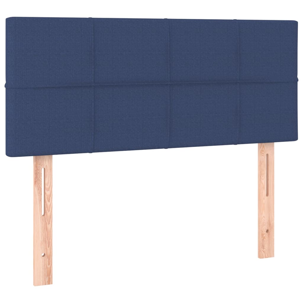vidaXL Κρεβάτι Boxspring με Στρώμα Μπλε 100 x 200 εκ. Υφασμάτινο