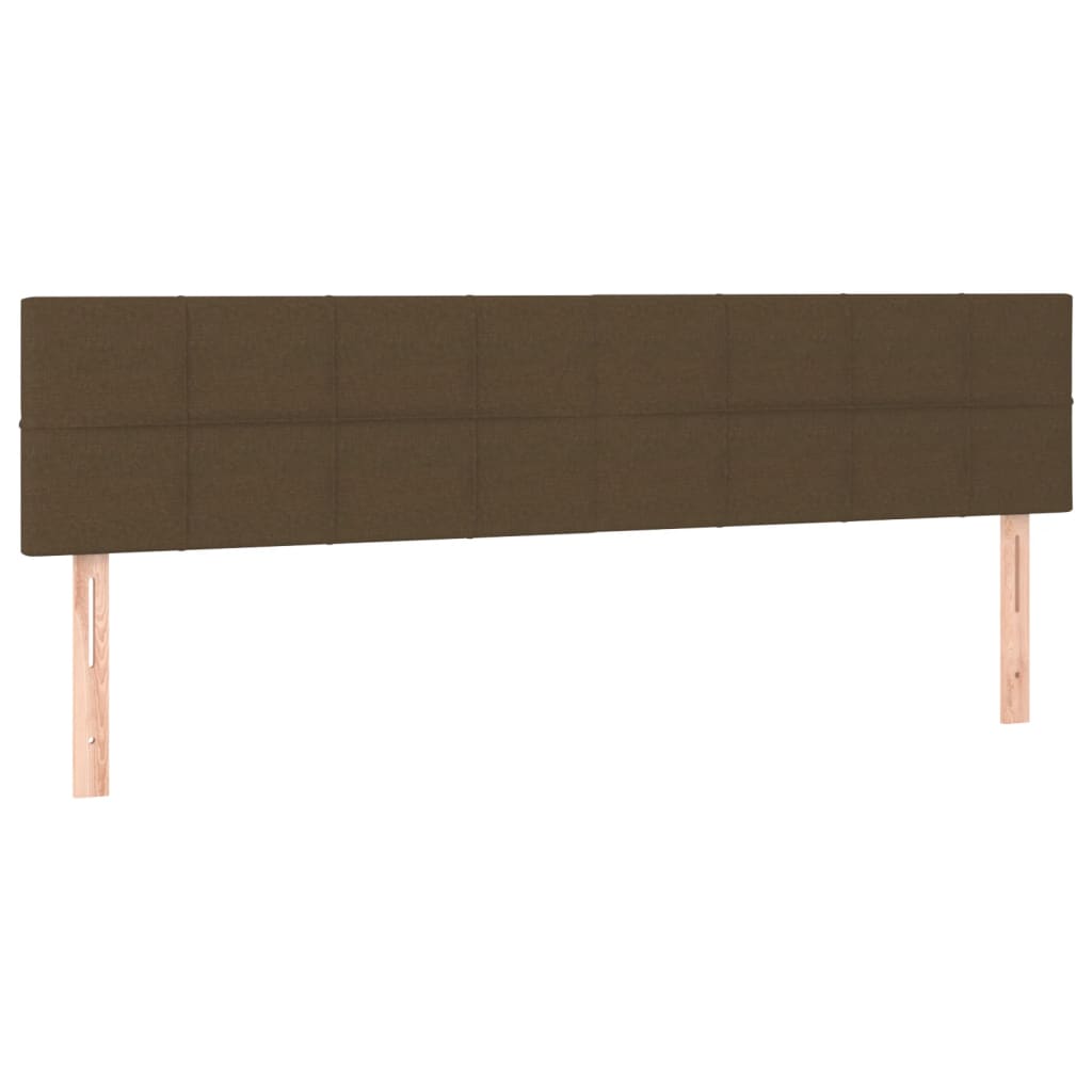 vidaXL Κρεβάτι Boxspring με Στρώμα Σκούρο Καφέ 180x200 εκ Υφασμάτινο