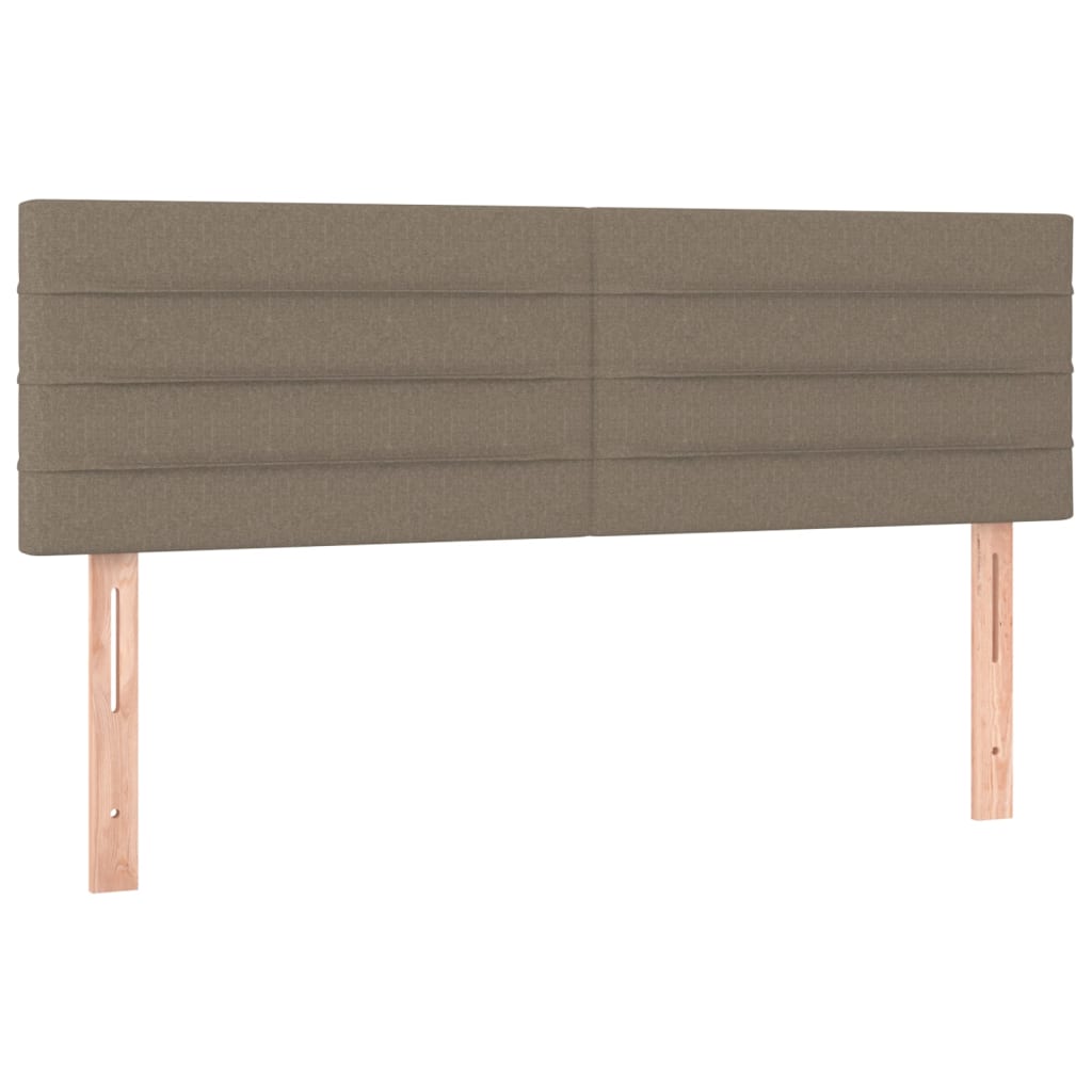 vidaXL Κρεβάτι Boxspring με Στρώμα Taupe 140x200 εκ. Υφασμάτινο