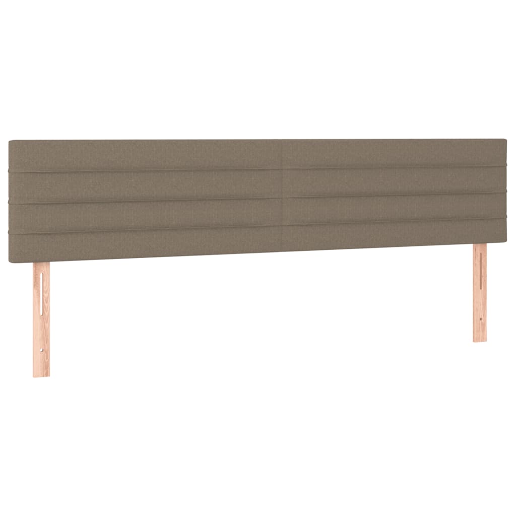 vidaXL Κρεβάτι Boxspring με Στρώμα Taupe 160x200 εκ. Υφασμάτινο