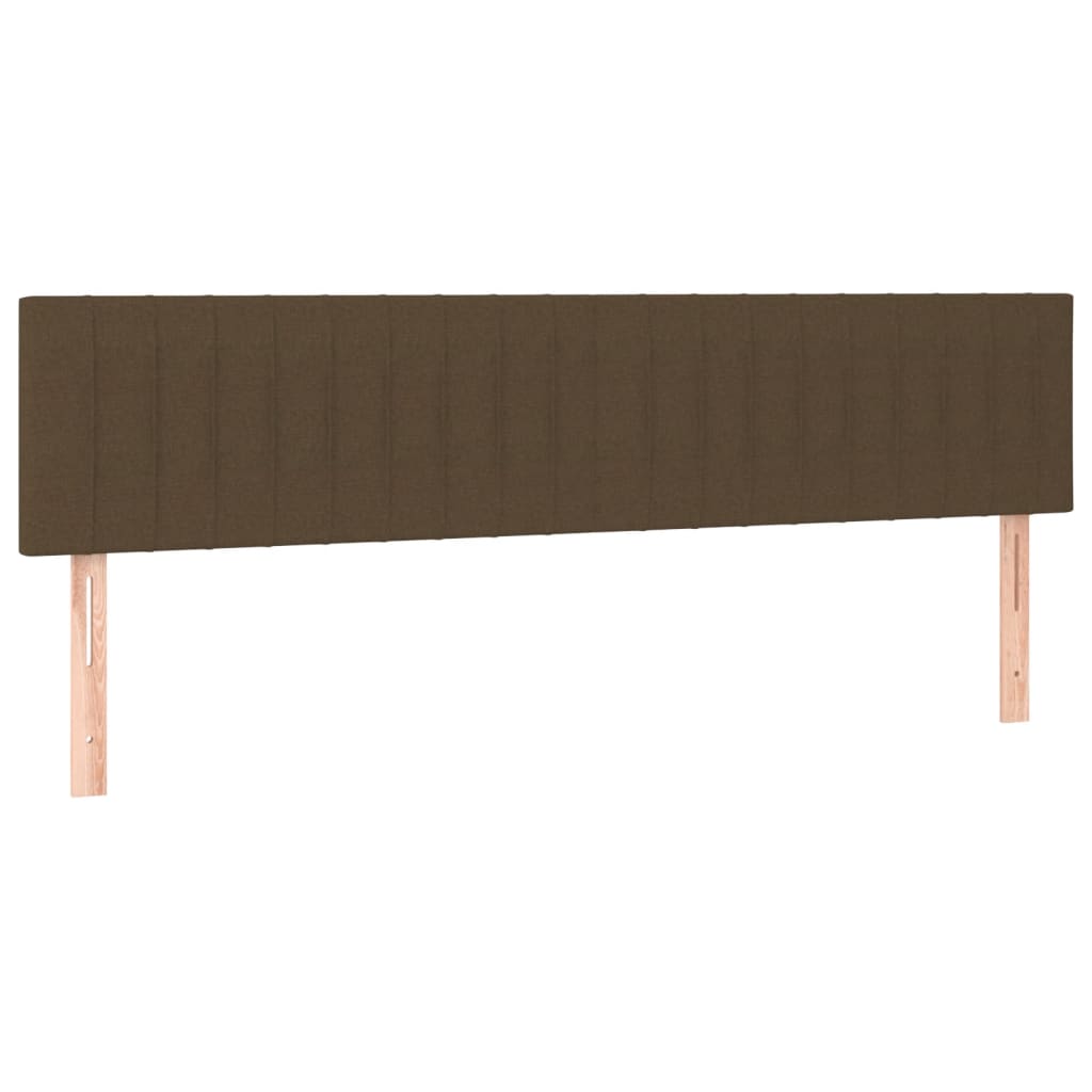 vidaXL Κρεβάτι Boxspring με Στρώμα Σκούρο Καφέ 160x200 εκ Υφασμάτινο