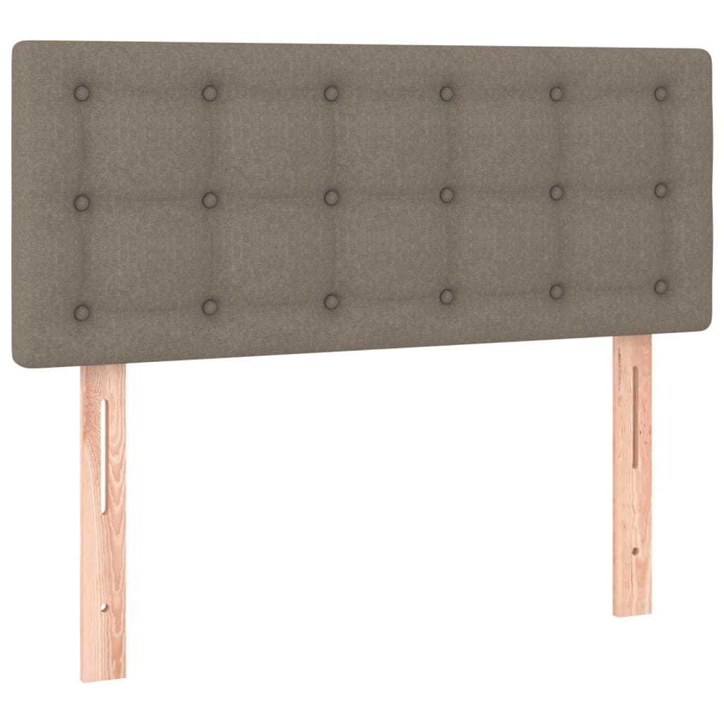 vidaXL Κρεβάτι Boxspring με Στρώμα Taupe 100 x 200 εκ. Υφασμάτινο