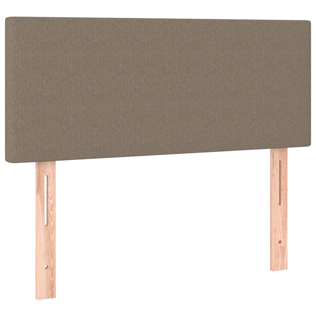 vidaXL Κρεβάτι Boxspring με Στρώμα Taupe 100 x 200 εκ. Υφασμάτινο