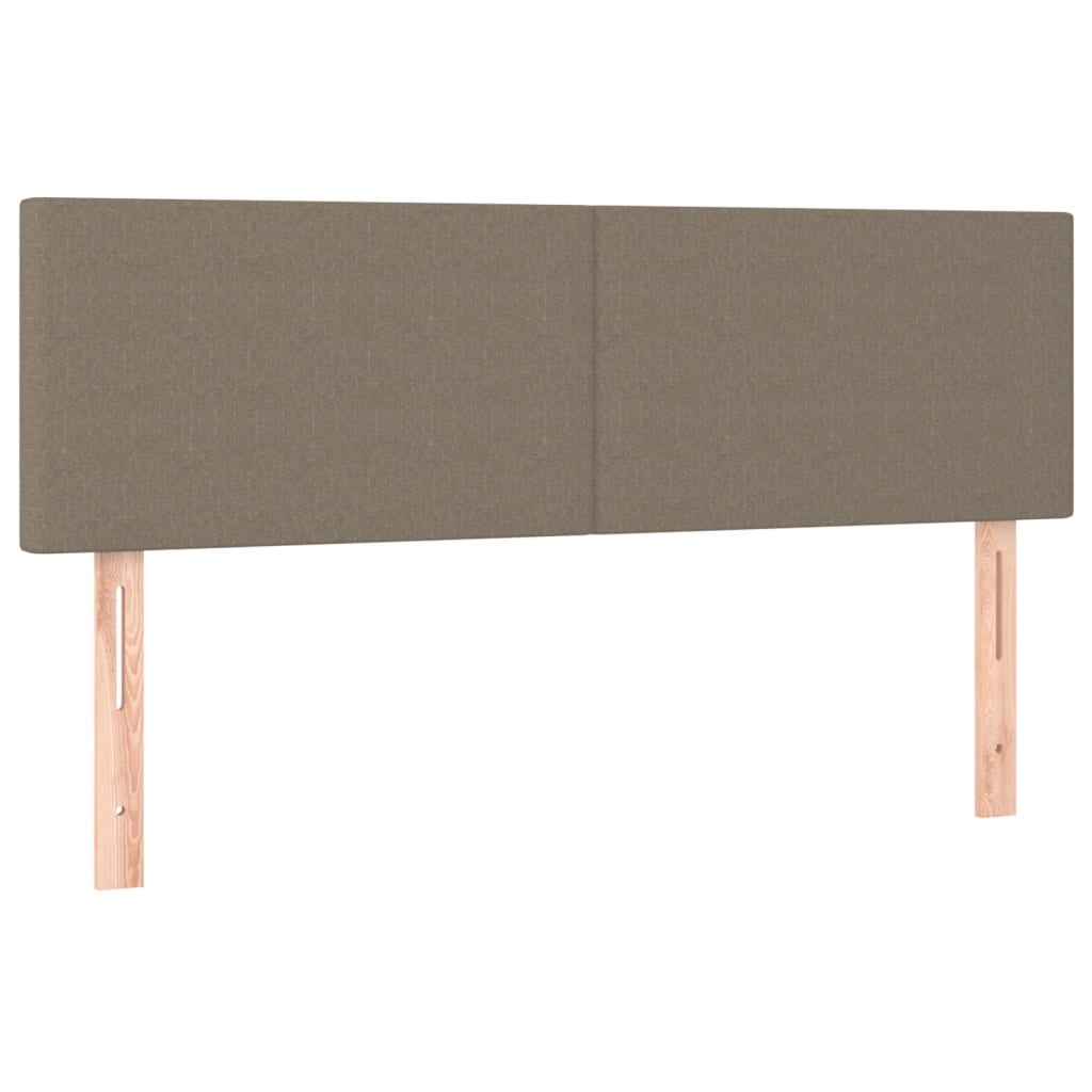 vidaXL Κρεβάτι Boxspring με Στρώμα Taupe 140x190 εκ. Υφασμάτινο