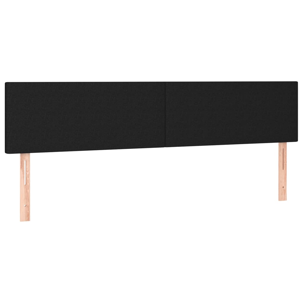 vidaXL Κρεβάτι Boxspring με Στρώμα Μαύρο 160x200 εκ. Υφασμάτινο