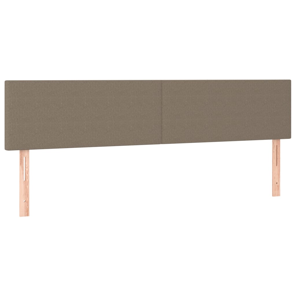 vidaXL Κρεβάτι Boxspring με Στρώμα Taupe 180x200 εκ. Υφασμάτινο