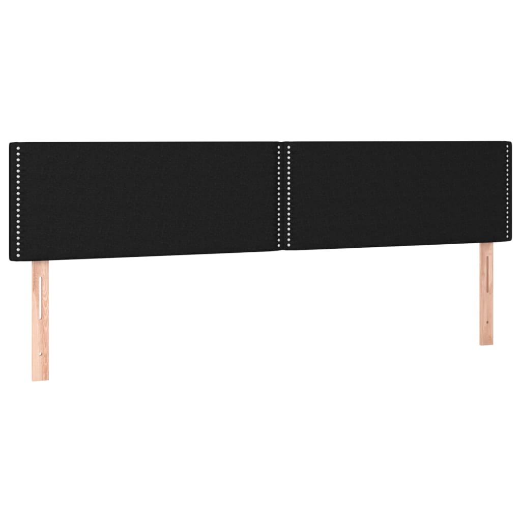 vidaXL Κρεβάτι Boxspring με Στρώμα Μαύρο 200x200 εκ. Υφασμάτινο