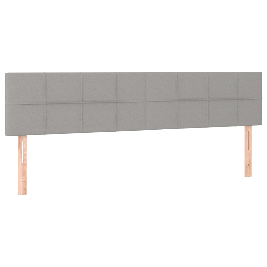 vidaXL Κρεβάτι Boxspring με Στρώμα Ανοιχτό Γκρι 180x200 εκ. Υφασμάτινο