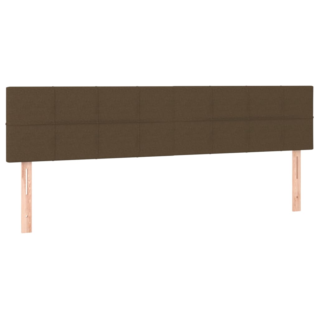 vidaXL Κρεβάτι Boxspring με Στρώμα Σκούρο Καφέ 180x200 εκ Υφασμάτινο