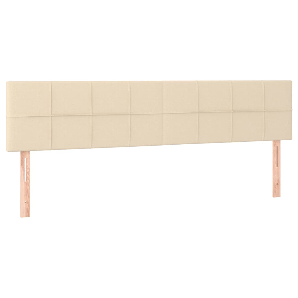 vidaXL Κρεβάτι Boxspring με Στρώμα Κρεμ 180x200 εκ. Υφασμάτινο