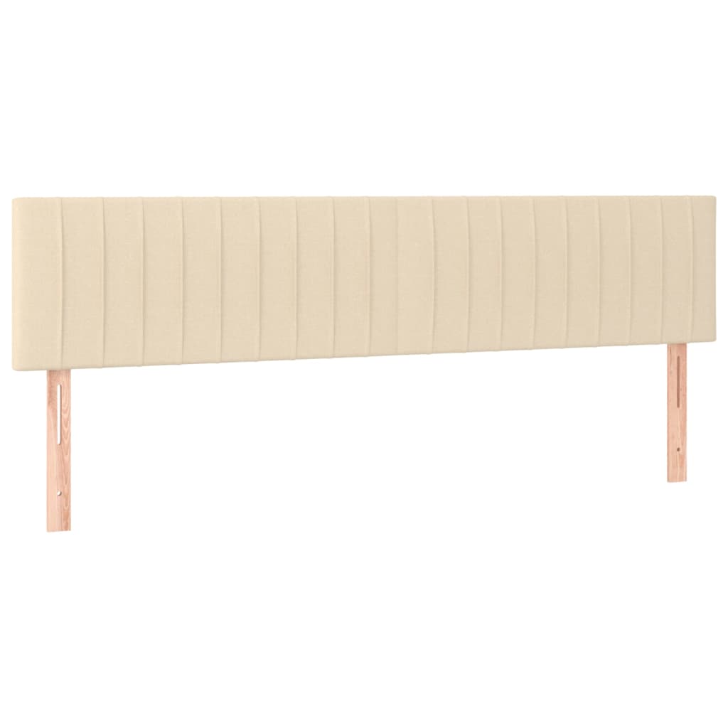vidaXL Κρεβάτι Boxspring με Στρώμα Κρεμ 180x200 εκ. Υφασμάτινο