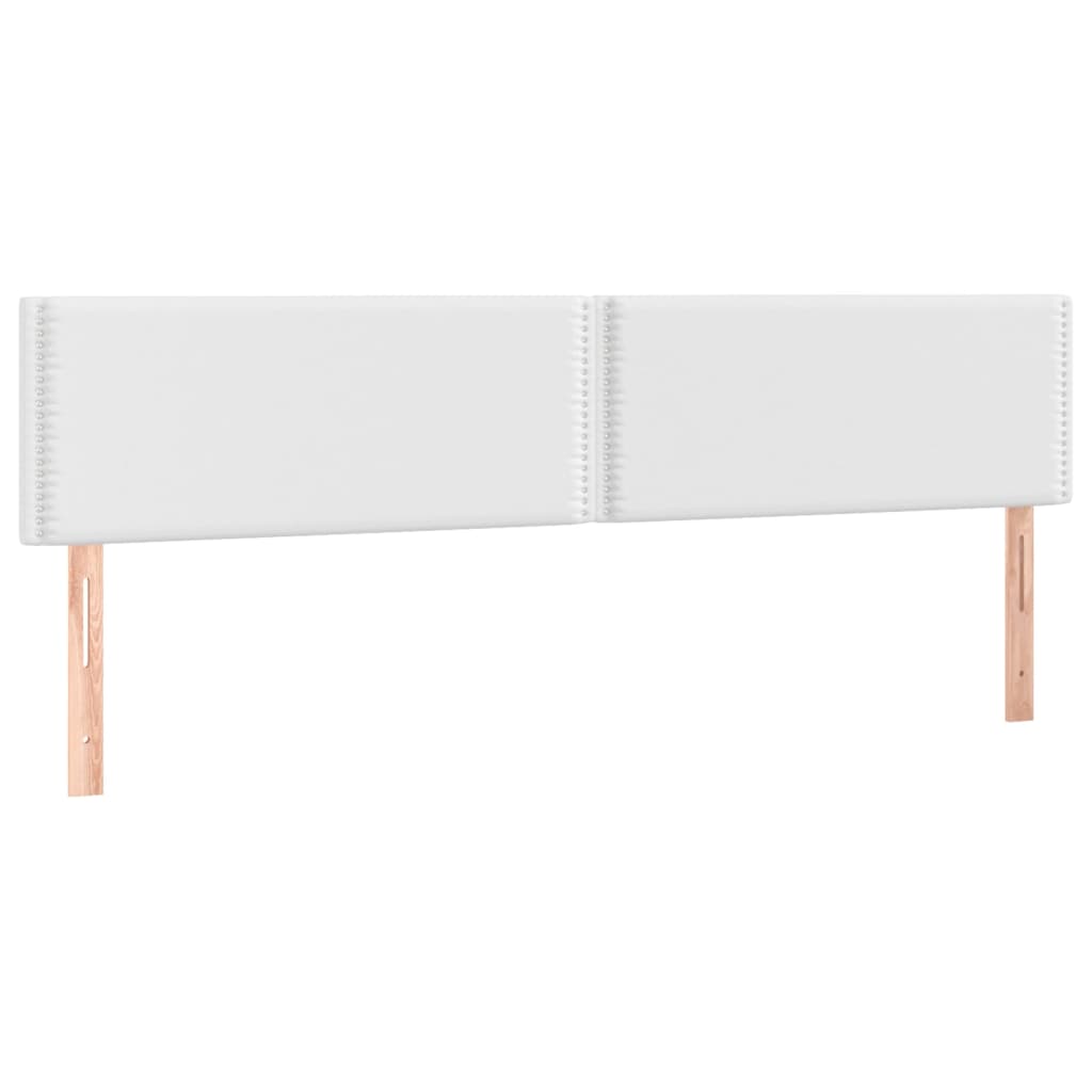 vidaXL Κρεβάτι Boxspring με Στρώμα Λευκό 200x200 εκ. Συνθετικό Δέρμα