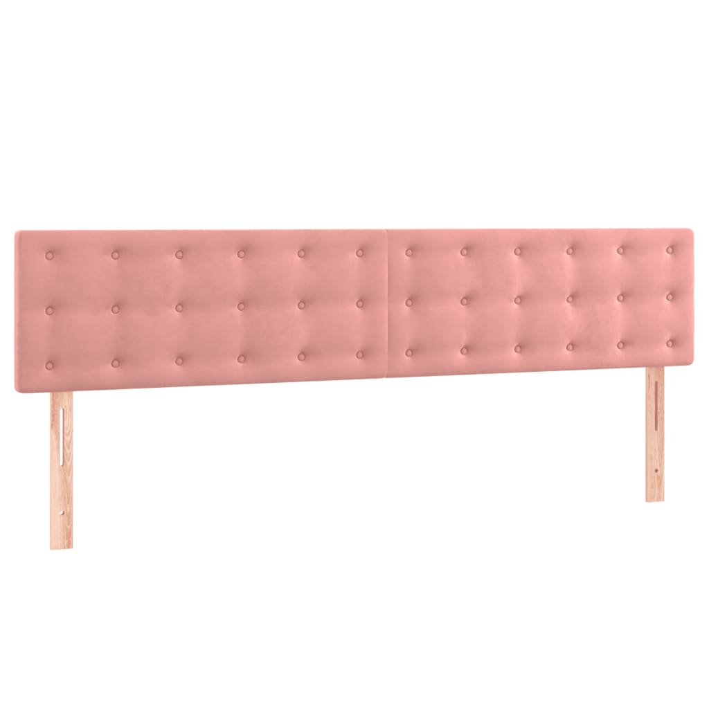 vidaXL Κρεβάτι Boxspring με Στρώμα Ροζ 180x200 εκ. Βελούδινο