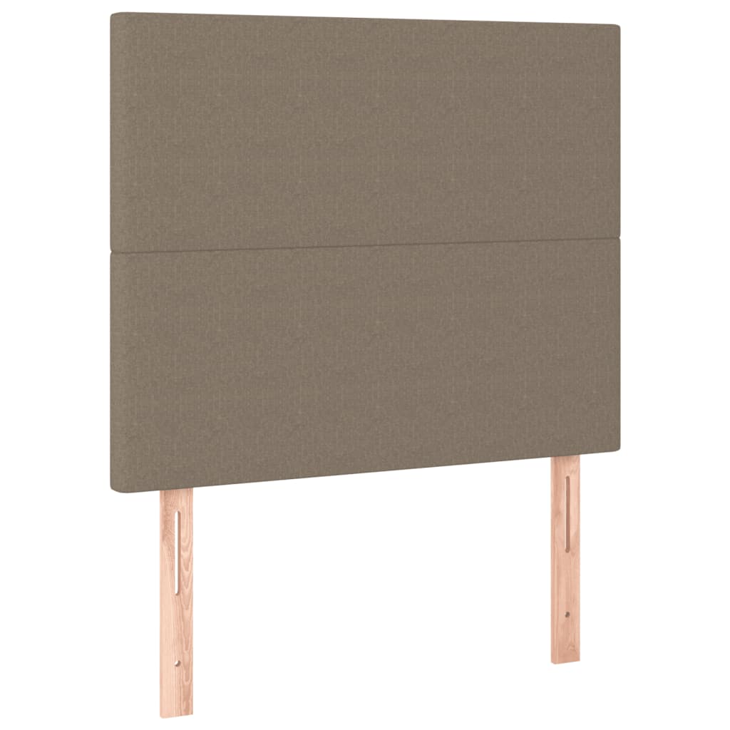 vidaXL Κρεβάτι Boxspring με Στρώμα Taupe 90x190 εκ.Υφασμάτινο