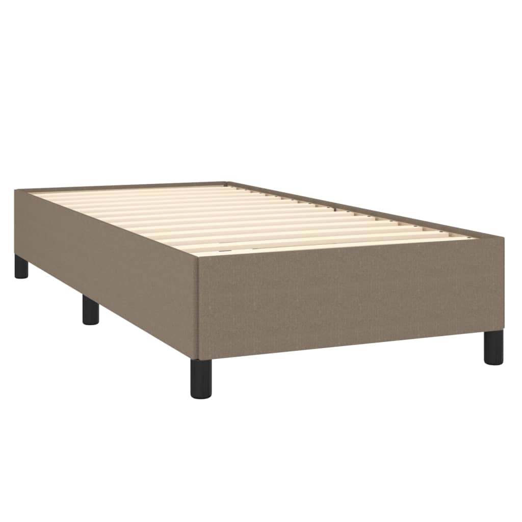 vidaXL Κρεβάτι Boxspring με Στρώμα Taupe 90x200 εκ. Υφασμάτινο