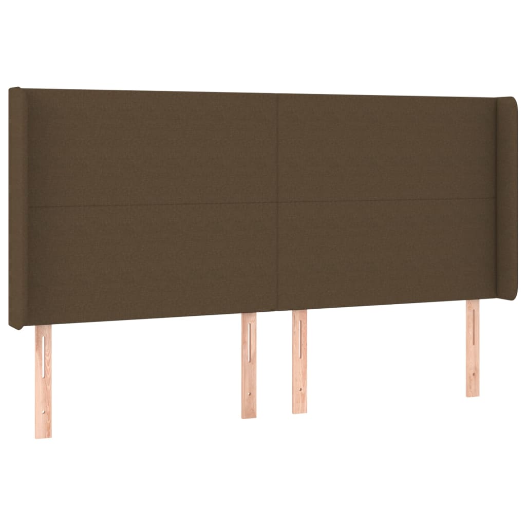 vidaXL Κρεβάτι Boxspring με Στρώμα Σκούρο Καφέ 180x200 εκ Υφασμάτινο
