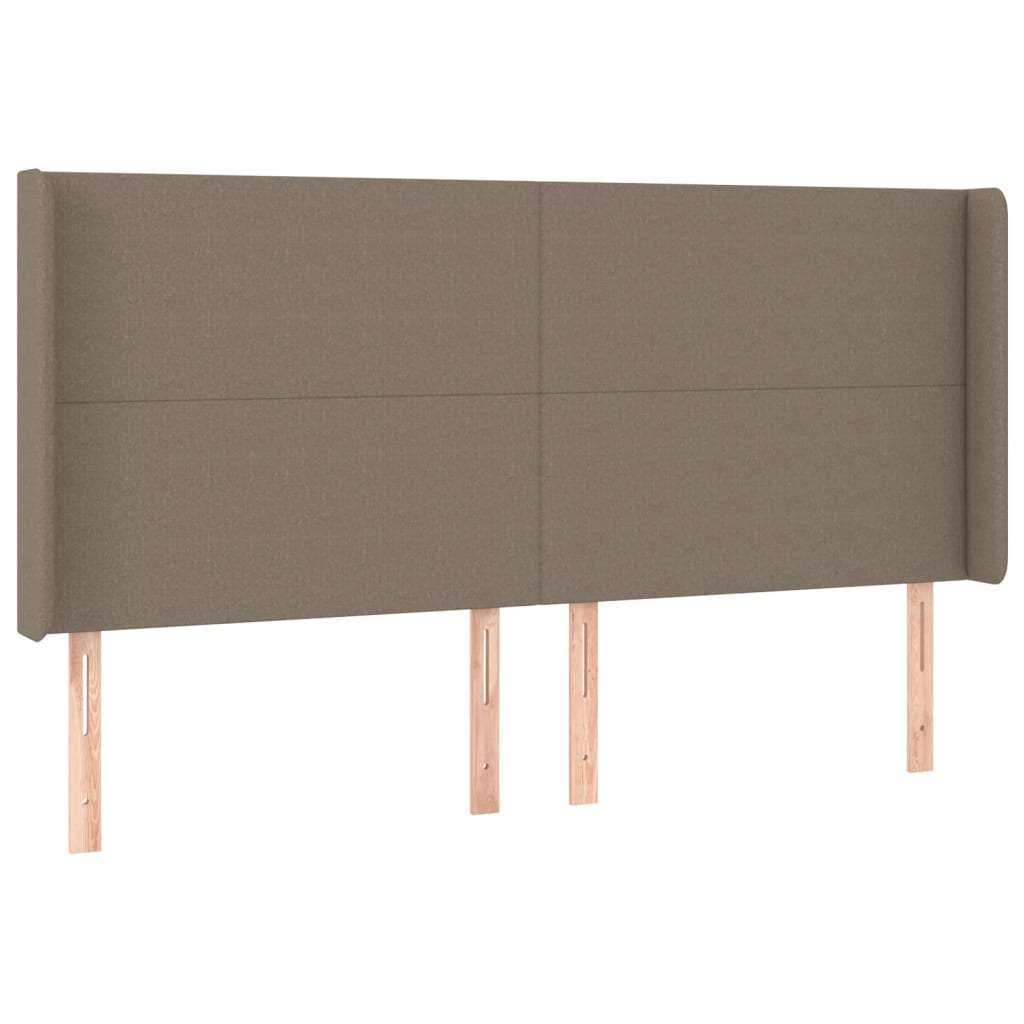 vidaXL Κρεβάτι Boxspring με Στρώμα Taupe 180x200 εκ. Υφασμάτινο
