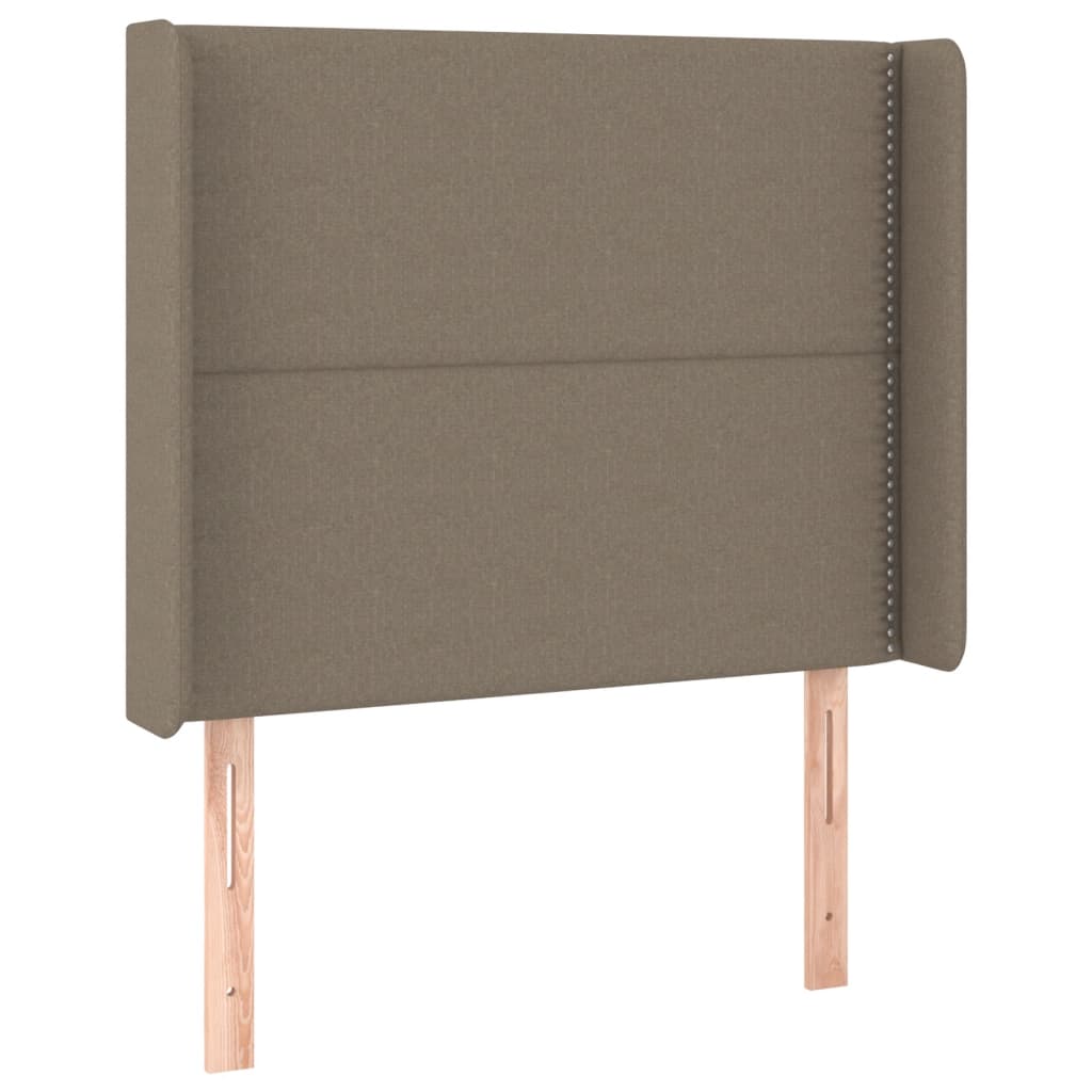vidaXL Κρεβάτι Boxspring με Στρώμα Taupe 90x190 εκ.Υφασμάτινο