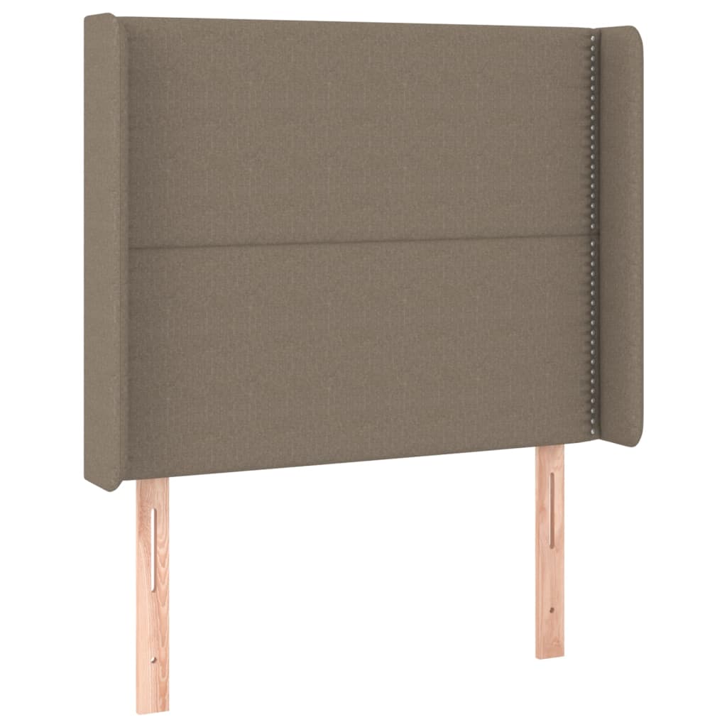 vidaXL Κρεβάτι Boxspring με Στρώμα Taupe 90x200 εκ. Υφασμάτινο