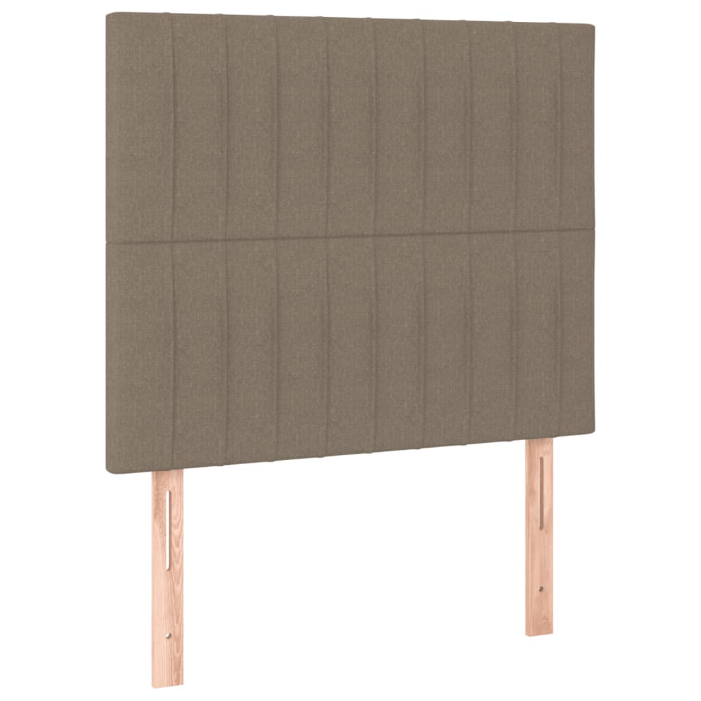 vidaXL Κρεβάτι Boxspring με Στρώμα Taupe 100 x 200 εκ. Υφασμάτινο