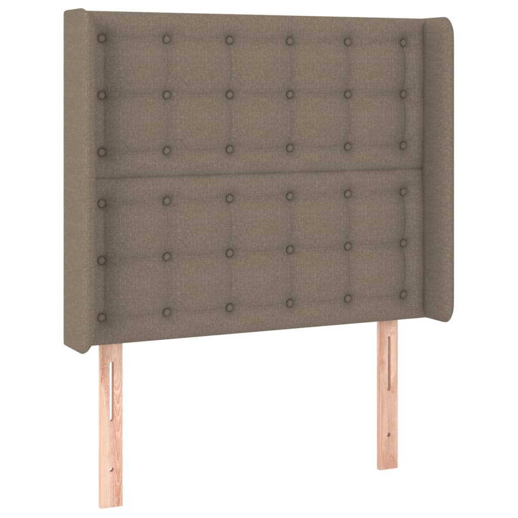 vidaXL Κρεβάτι Boxspring με Στρώμα Taupe 100 x 200 εκ. Υφασμάτινο