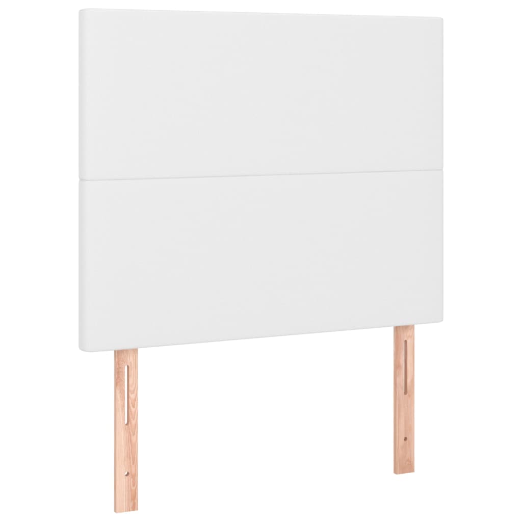 vidaXL Κρεβάτι Boxspring με Στρώμα Λευκό 80 x 200 εκ. Συνθετικό Δέρμα