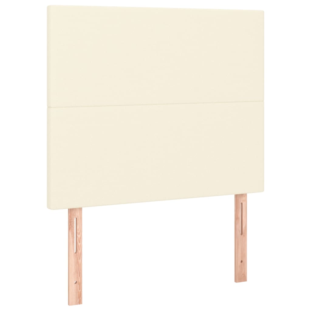 vidaXL Κρεβάτι Boxspring με Στρώμα Κρεμ 80 x 200 εκ. Συνθετικό Δέρμα