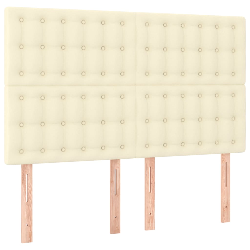 vidaXL Κρεβάτι Boxspring με Στρώμα Κρεμ 140x190εκ. από Συνθετικό Δέρμα