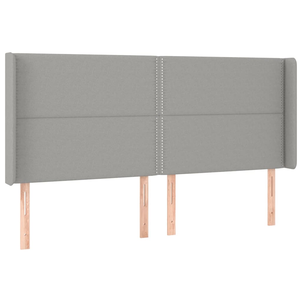 vidaXL Κρεβάτι Boxspring με Στρώμα & LED Αν.Γκρι 200x200εκ. Υφασμάτινο