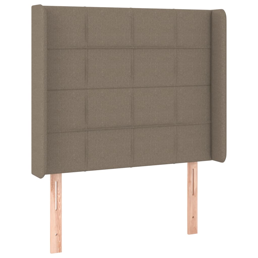 vidaXL Κρεβάτι Boxspring με Στρώμα & LED Taupe 80x200 εκ. Υφασμάτινο