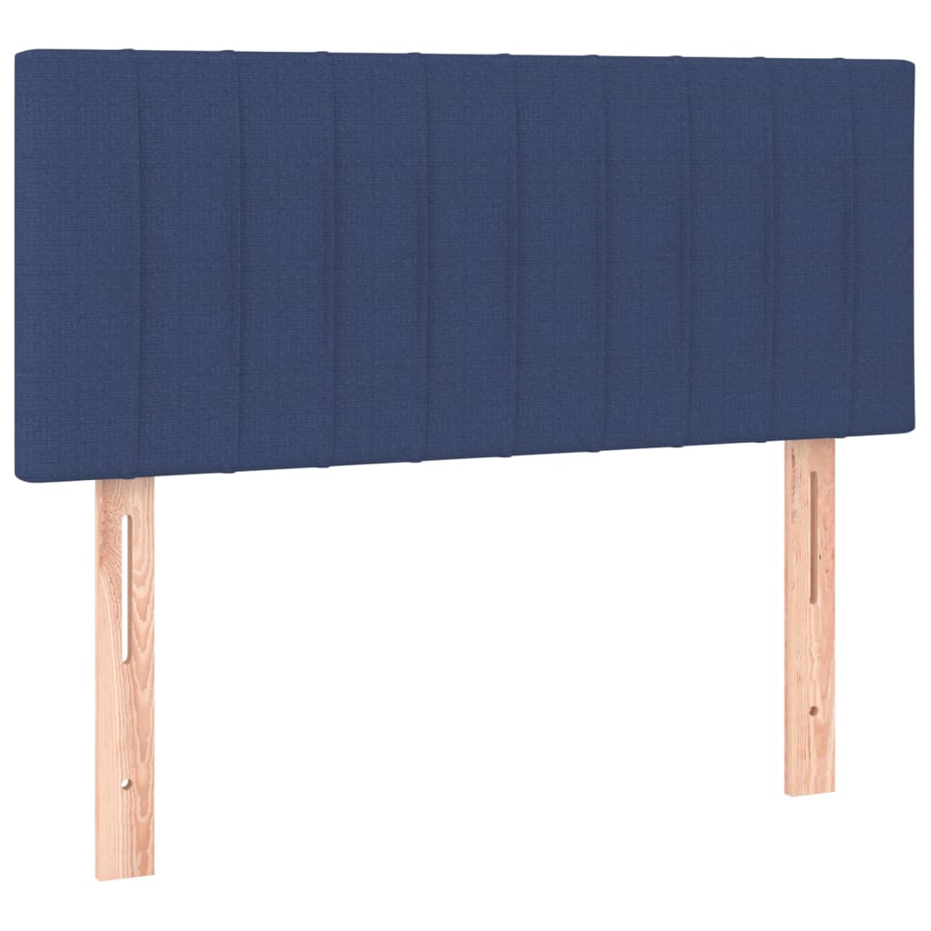 vidaXL Κρεβάτι Boxspring με Στρώμα & LED Μπλε 80x200 εκ. Υφασμάτινο