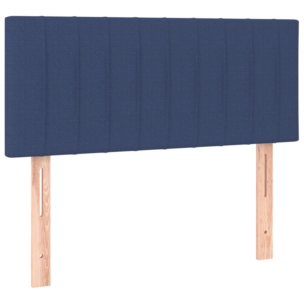 vidaXL Κρεβάτι Boxspring με Στρώμα & LED Μπλε 120x200 εκ. Υφασμάτινο