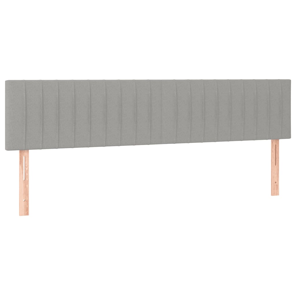 vidaXL Κρεβάτι Boxspring με Στρώμα & LED Αν.Γκρι 200x200εκ. Υφασμάτινο