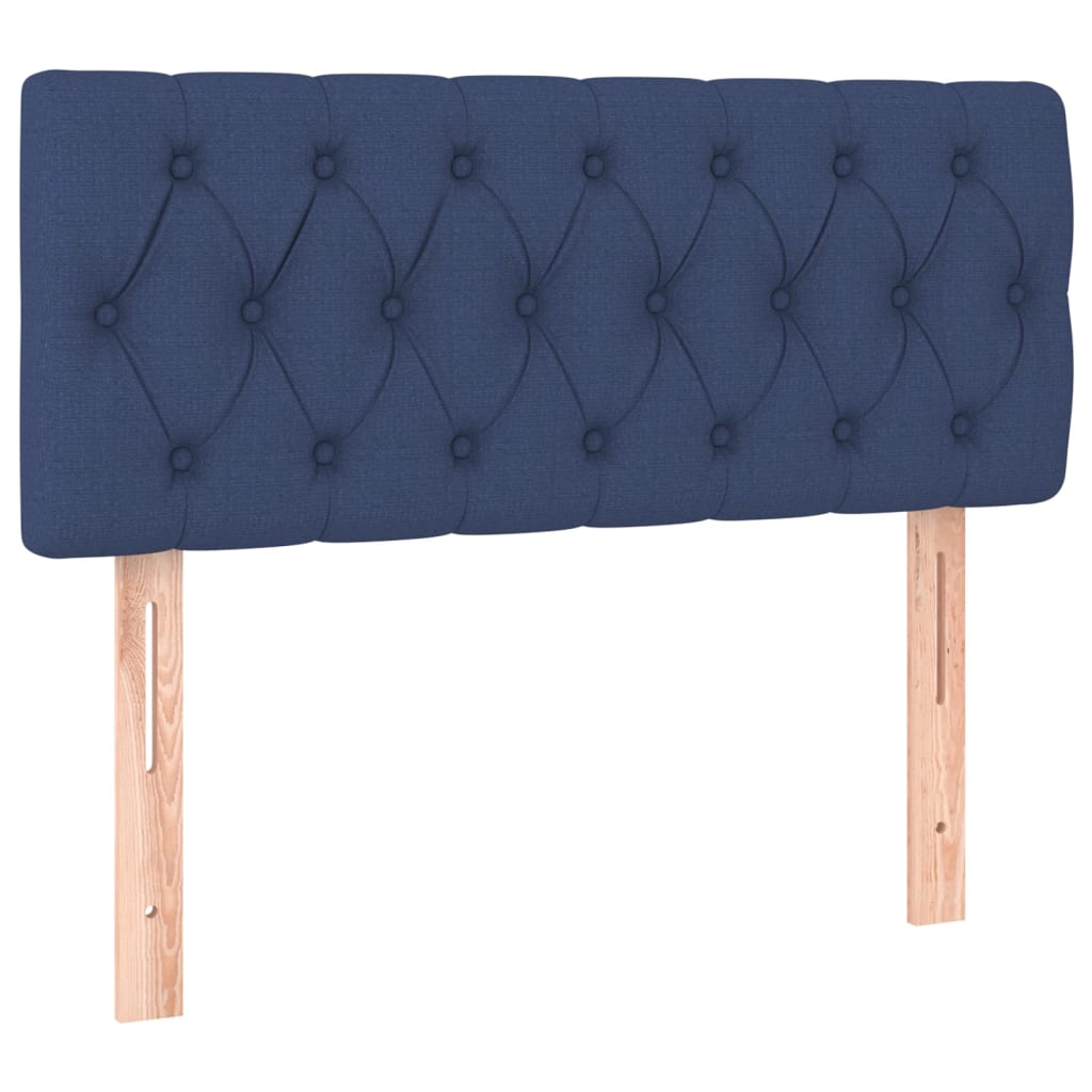 vidaXL Κρεβάτι Boxspring με Στρώμα & LED Μπλε 120x200 εκ. Υφασμάτινο