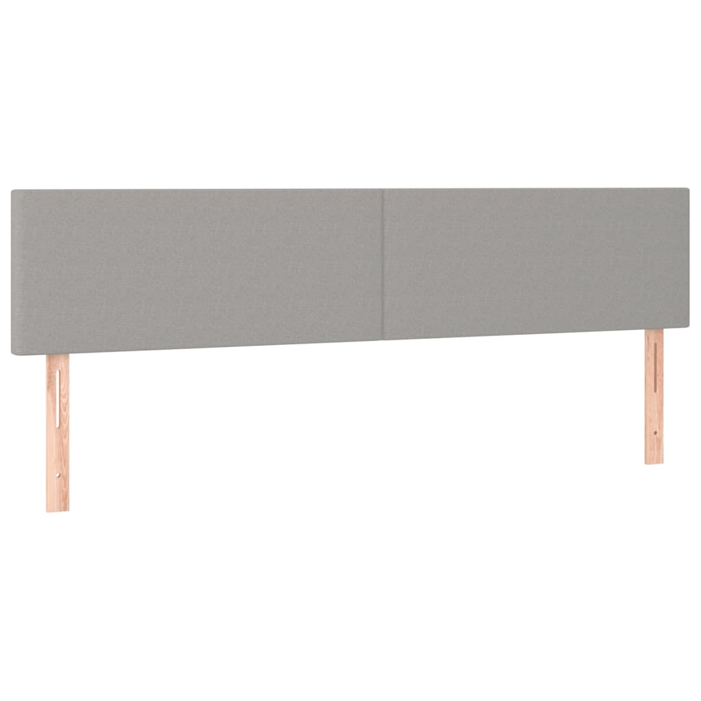 vidaXL Κρεβάτι Boxspring με Στρώμα & LED Αν.Γκρι 160x200 εκ Υφασμάτινο