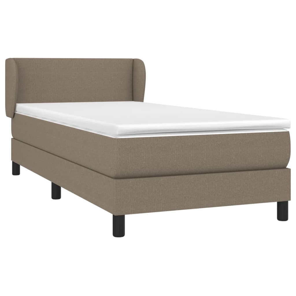 vidaXL Κρεβάτι Boxspring με Στρώμα Taupe 80x200 εκ. Υφασμάτινο