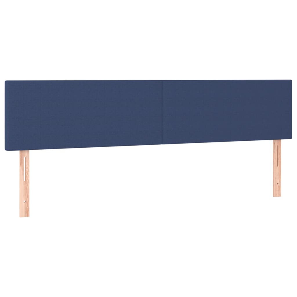 vidaXL Κρεβάτι Boxspring με Στρώμα Μπλε 180x200 εκ. Υφασμάτινο