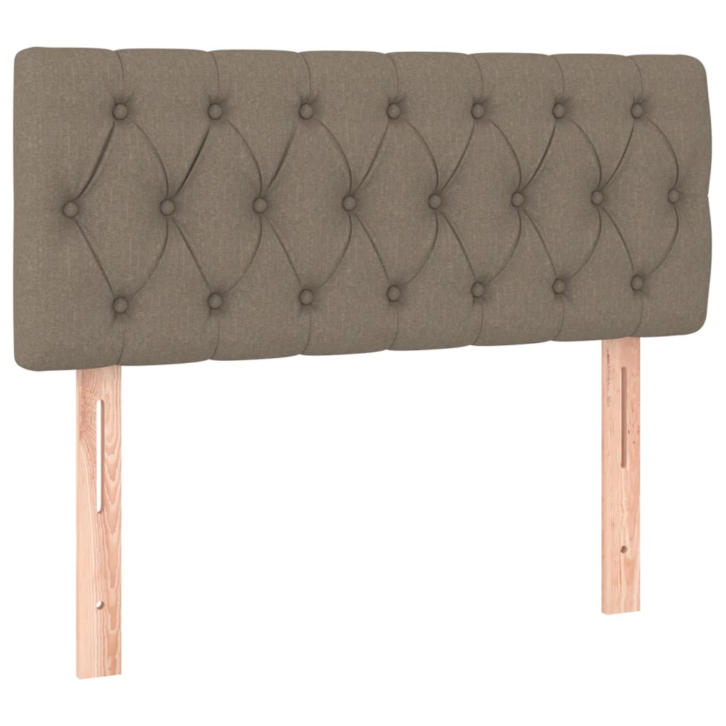 vidaXL Κρεβάτι Boxspring με Στρώμα Taupe 90x190 εκ.Υφασμάτινο